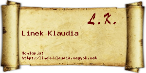 Linek Klaudia névjegykártya