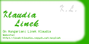 klaudia linek business card